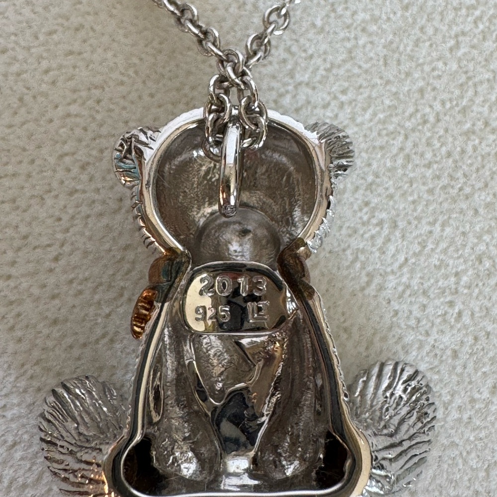 ποΈSALEποΈ Ben Bridge Silver 925 Teddy Bear Pendant Necklace - Picture 9 of 15